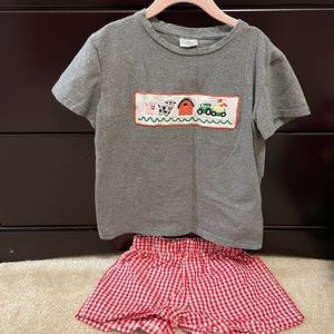 Boys size 6 farm short set